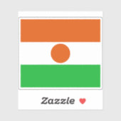 Flagge der Republik Niger Aufkleber (Blatt)