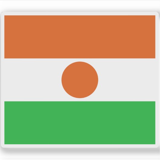 Flagge der Republik Niger Aufkleber (Vorderseite)