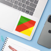 Flagge der Republik Piratini Aufkleber (Laptop mit iPhone)