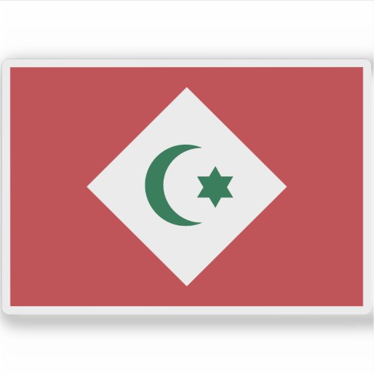 Flagge der Republik Rif, Afrika Aufkleber (Vorderseite)