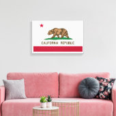 Flagge der Republik Schwarz/Weiß Leinwanddruck (Insitu (Wohnzimmer))