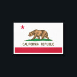 Flagge der Republik Schwarz/Weiß Leinwanddruck<br><div class="desc">Karo aus unserer Vintagen Schwarz-Weiß-California-Republik-Flagge Canvas Prints.</div>