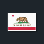 Flagge der Republik Schwarz/Weiß Leinwanddruck<br><div class="desc">Karo aus unserer Vintagen Schwarz-Weiß-California-Republik-Flagge Canvas Prints.</div>