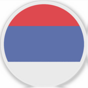 Flagge der Republik Sprska Rund Aufkleber