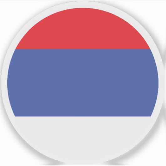 Flagge der Republik Sprska Rund Aufkleber (Vorderseite)