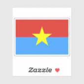 Flagge der Republik Südvietnam (1975-1976) Aufkleber (Blatt)