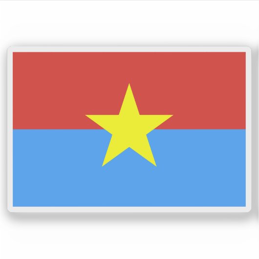 Flagge der Republik Südvietnam (1975-1976) Aufkleber (Vorderseite)