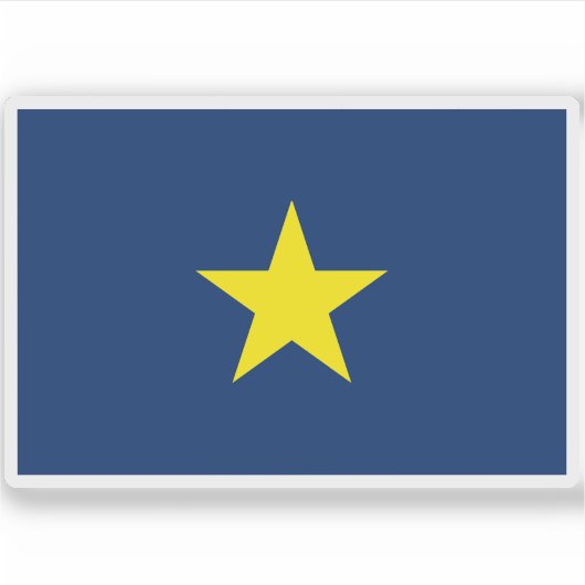 Flagge der Republik Texas (1836-1839) Aufkleber (Vorderseite)