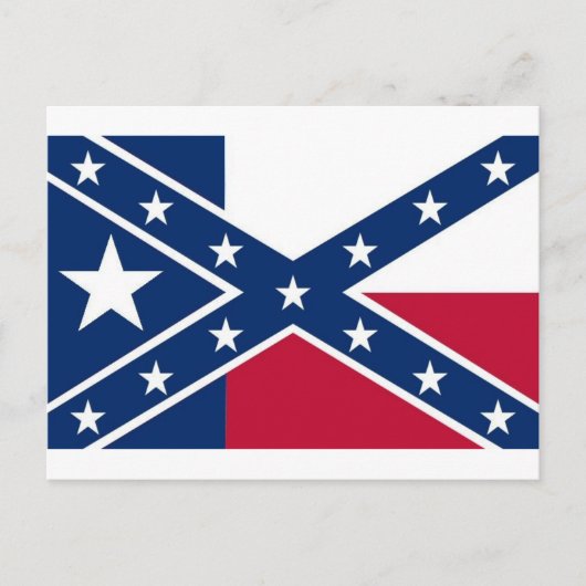 Flagge der Republik Texas Postkarte (Vorderseite)