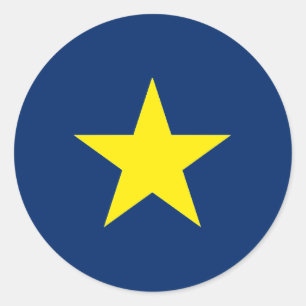 Flagge der Republik Texas Runder Aufkleber