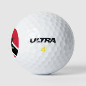 Flagge der Republik Trinidad und Tobago Golfball (Logo)