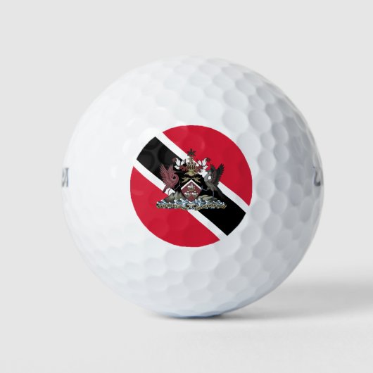 Flagge der Republik Trinidad und Tobago Golfball (Vorderseite)