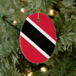 Flagge der Republik Trinidad und Tobago Keramik Ornament<br><div class="desc">Flagge der Republik Trinidad und Tobago.</div>