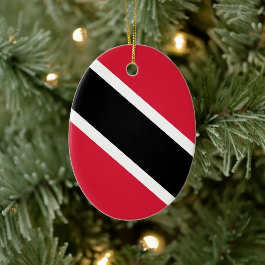 Flagge der Republik Trinidad und Tobago Keramik Ornament (Baum)