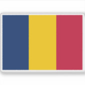 Flagge der Republik Tschad Aufkleber (Vorderseite)