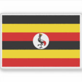 Flagge der Republik Uganda Aufkleber (Vorderseite)