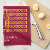 Flagge der Republik Venedig Geschirrtuch (Viertel Falte)