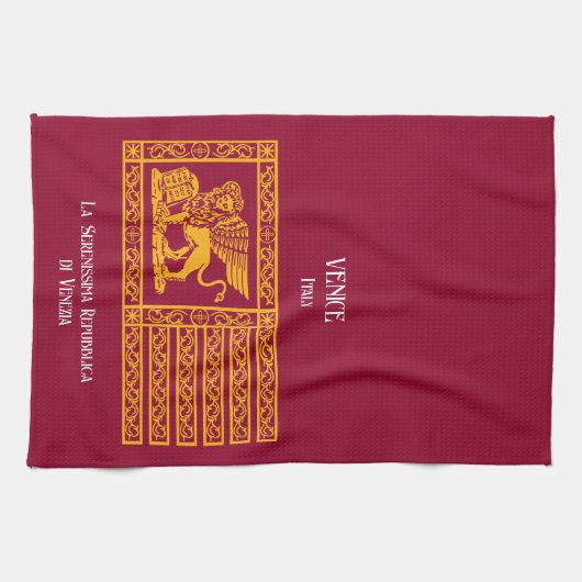 Flagge der Republik Venedig Geschirrtuch (Horizontal)