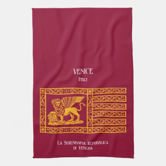 Flagge der Republik Venedig Geschirrtuch (Vertikal)