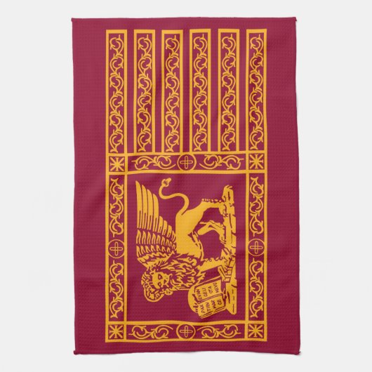 Flagge der Republik Venedig Geschirrtuch (Vertikal)