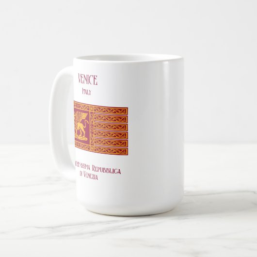 Flagge der Republik Venedig Kaffeetasse (Vorderseite Links)
