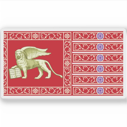 Flagge der Republik Venedig (La Serenissima) Aufkleber (Vorderseite)