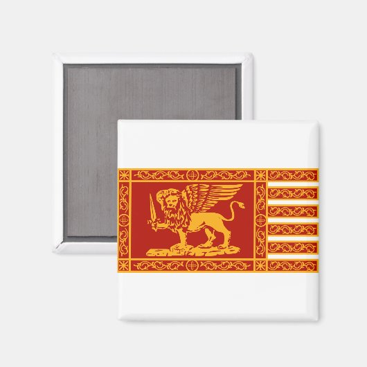 Flagge der Republik Venedig Magnet (Vorderseite/Rückseite)