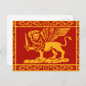 Flagge der Republik Venedig Postkarte (Vorne/Hinten)