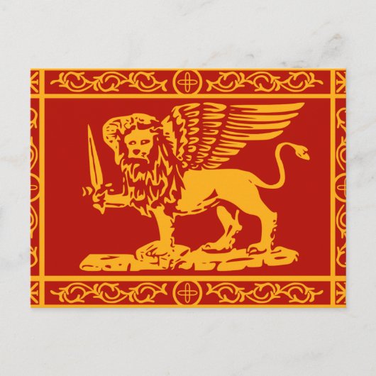 Flagge der Republik Venedig Postkarte (Vorderseite)