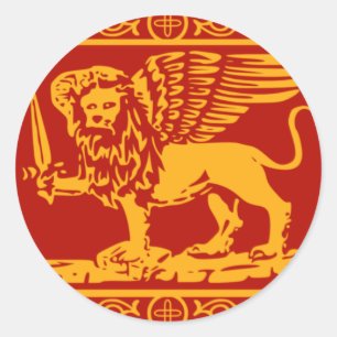 Flagge der Republik Venedig Runder Aufkleber