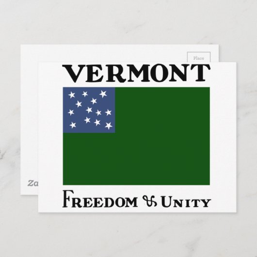 Flagge der Republik Vermont Postkarte (Vorne/Hinten)