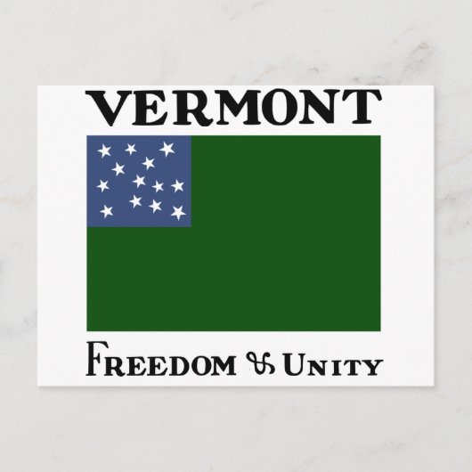Flagge der Republik Vermont Postkarte (Vorderseite)