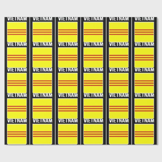 Flagge der Republik von Vietnam Cờ vàng Ba sọc đỏ Geschenkpapier (Flach)