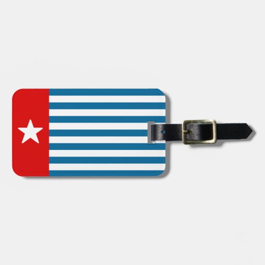 Flagge der Republik Westpapua Gepäckanhänger (Vorderseite horizontal)
