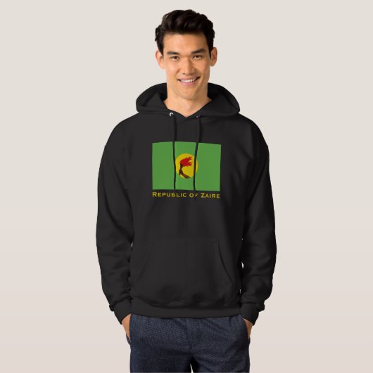 Flagge der Republik Zaire Hoodie (Vorne ganz)