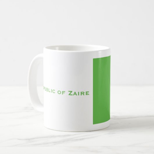 Flagge der Republik Zaire Kaffeetasse (Vorderseite Links)