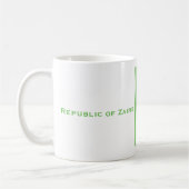Flagge der Republik Zaire Kaffeetasse (Links)
