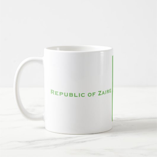 Flagge der Republik Zaire Kaffeetasse (Links)