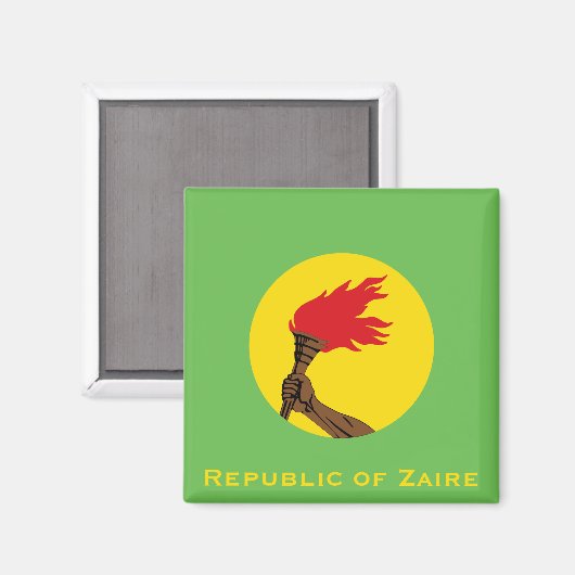 Flagge der Republik Zaire Magnet (Vorderseite/Rückseite)