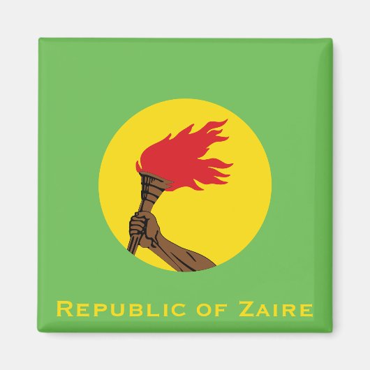 Flagge der Republik Zaire Magnet (Vorne)