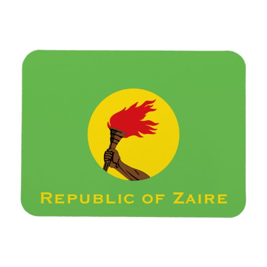 Flagge der Republik Zaire Magnet (Horizontal)