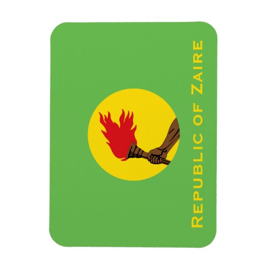 Flagge der Republik Zaire Magnet (Vertikal)
