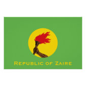 Flagge der Republik Zaire Poster (Vorderseite)