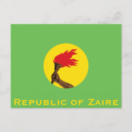 Flagge der Republik Zaire Postkarte