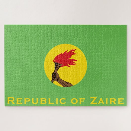 Flagge der Republik Zaire Puzzle (Horizontal)