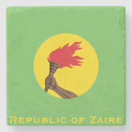 Flagge der Republik Zaire Steinuntersetzer