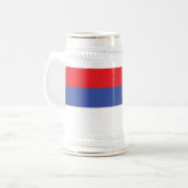 Flagge der Republika Srpska Bierglas (Vorderseite Links)