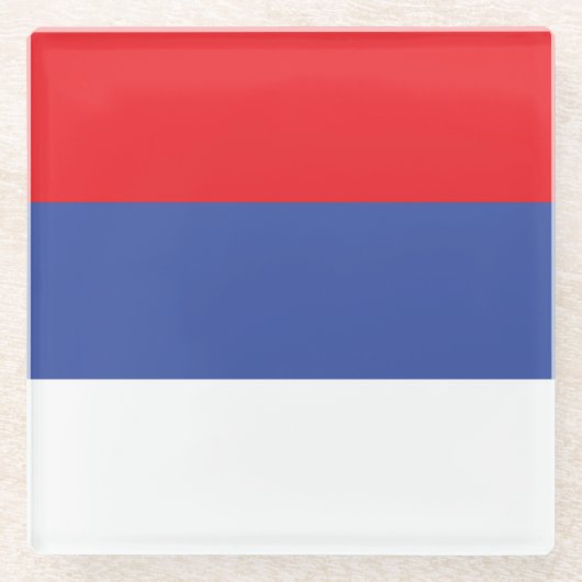 Flagge der Republika Srpska Glasuntersetzer (Vorderseite)