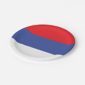 Flagge der Republika Srpska Pappteller (Schrägansicht)