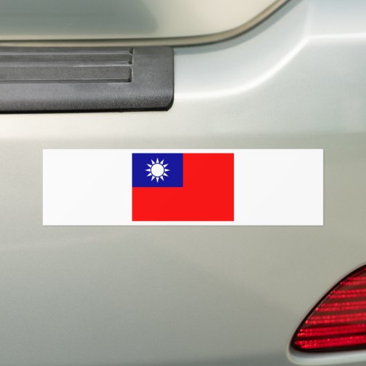 Flagge der Republiks China (Taiwan) - 中華民國國旗 Autoaufkleber (Auf Auto)